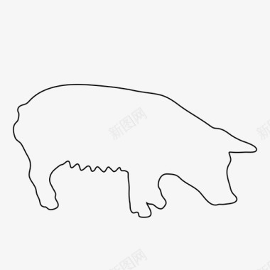 母猪动物图标图标