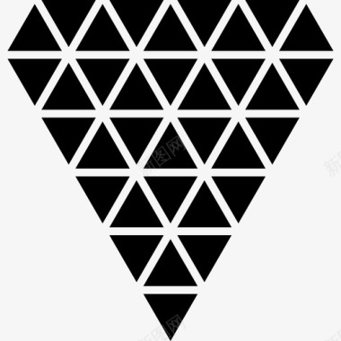 多边形菱形形状的小三角形形状图标图标