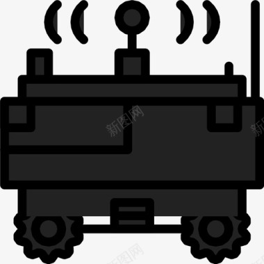 特效爆炸月球车太空机器人图标图标