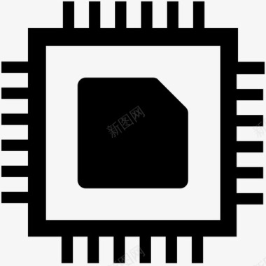 数学程式处理器芯片微处理器内存芯片图标图标