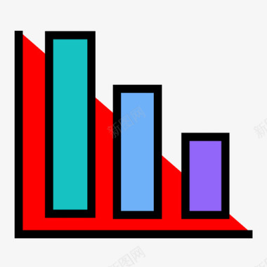 粉色数据图表条形图调查统计图标图标