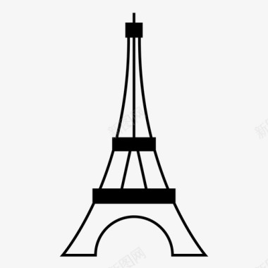 埃菲尔铁塔之旅建筑法国图标图标