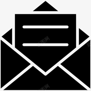 打开的礼品盒邮件帖子打开邮件图标图标