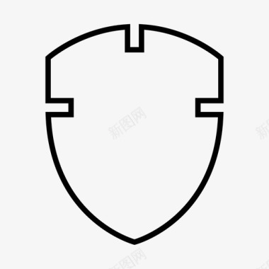 抽象徽章9安全保护图标图标