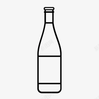 葡萄酒瓶白色红色图标图标