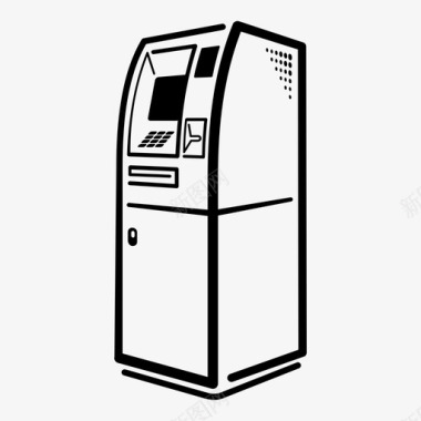 银行取款机自动取款机取款机自助银行图标图标