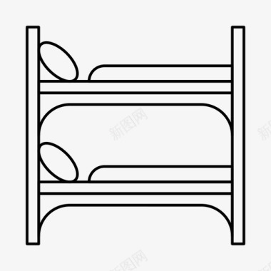 枕头双层床睡觉枕头图标图标