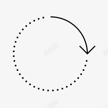 箭头环绕圆形图标图标