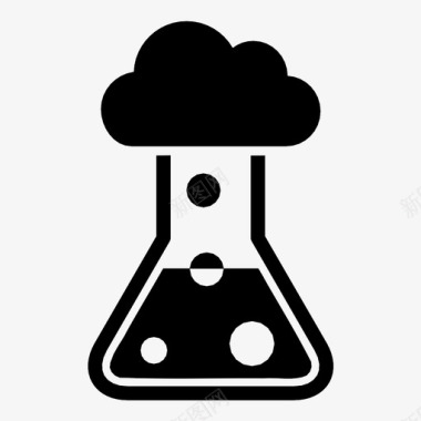 矢量药剂锥形烧瓶溶液科学图标图标