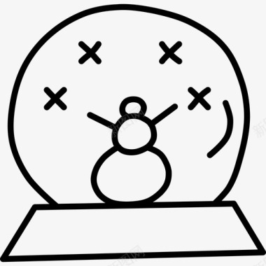冬天的雪人雪球雪人礼物图标图标