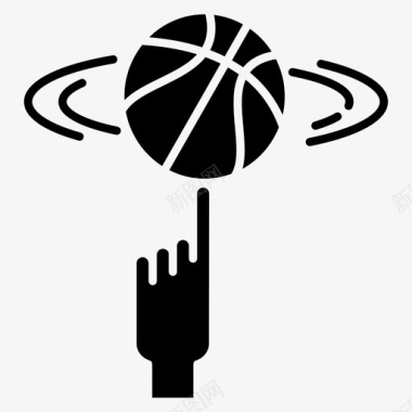 篮球旋转篮球运动图标图标
