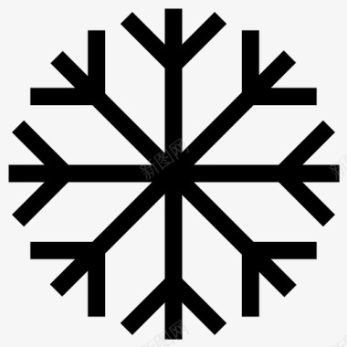 雪花冬天雪花装饰图标图标