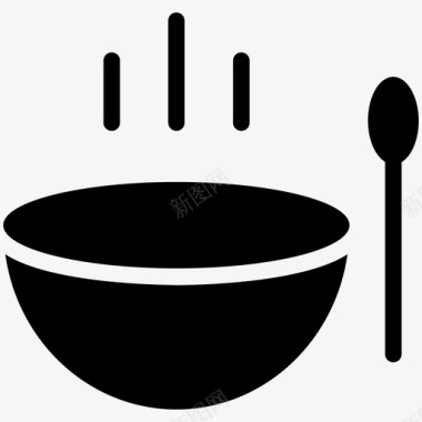 碗和勺子饭避难所图标图标