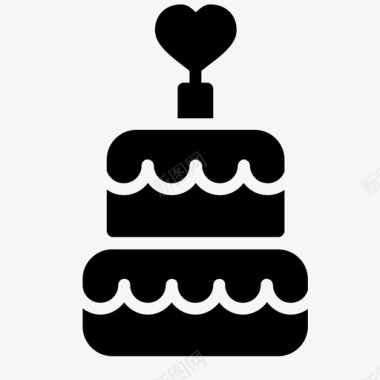 蛋糕颓废情人节图标图标
