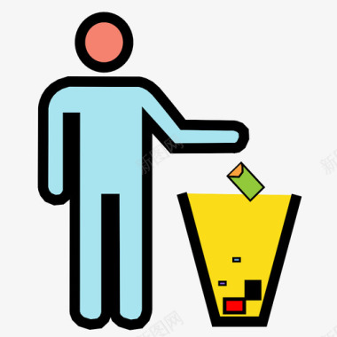 垃圾环保回收图标图标