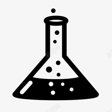 化学品图标锥形烧瓶化学品化学图标图标