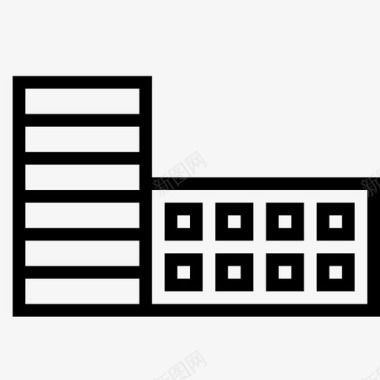 角楼公司建筑增强图标图标