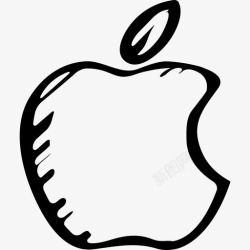 苹果公司的标志苹果公司勾勒出徽标勾勒出社交网络图标高清图片