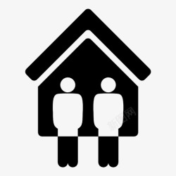 活人活人房间屋顶图标高清图片