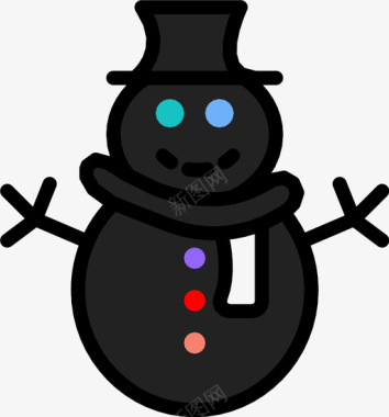 雪人户外夹克图标图标