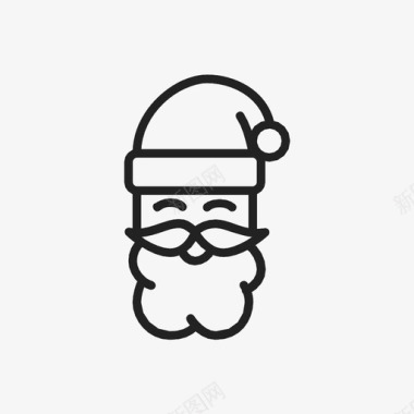 快乐圣诞老人胡子克里斯克林格图标图标