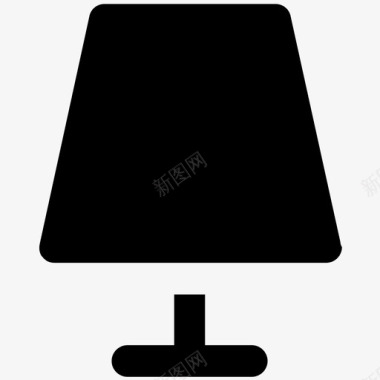 台灯建筑和家具大胆的固体图标图标