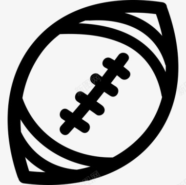 美式橄榄球手绘轮廓运动型手绘图标图标