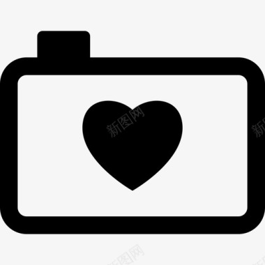 摄影爱好者工具和用具心跳图标图标