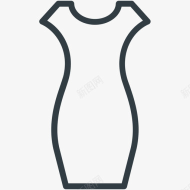 女性服饰时尚和服装线图标图标
