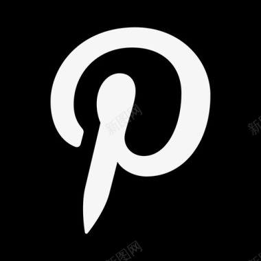 Pinterest字母标志方形基本款图标图标