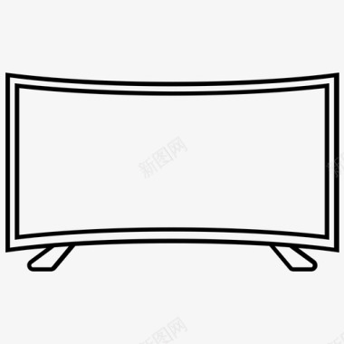 曲面电视电视科技图标图标