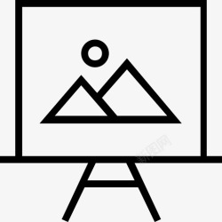 画架库照片库风景收入图标高清图片