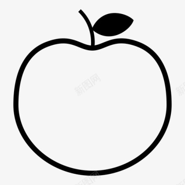红色苹果减肥水果图标图标