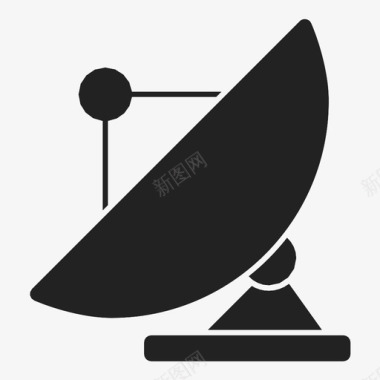 通信卫星天线通信连接图标图标