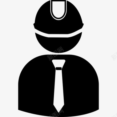 工程师戴着安全帽西装革履人类3人图标图标