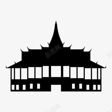 金边皇宫风景区柬埔寨皇宫王位皇室图标图标