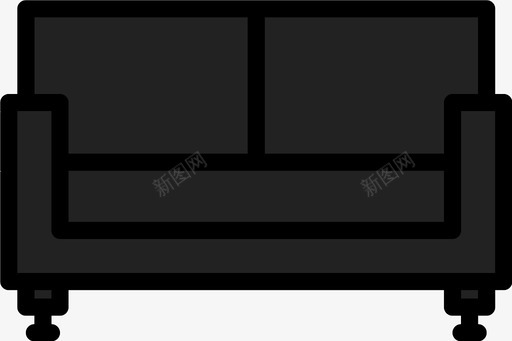 个性双人沙发双人沙发图标图标