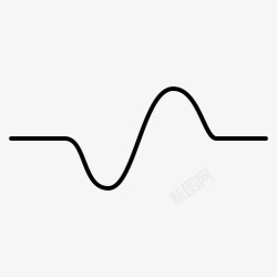 数据波动图波上下正弦波图标高清图片