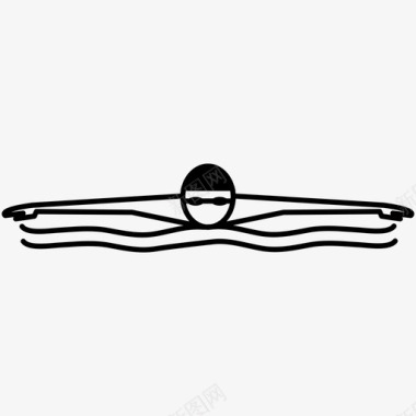 蝶泳蝶泳男子瑜伽图标图标