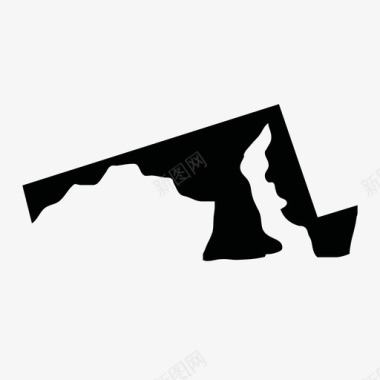 美国马里兰州地图集图标图标