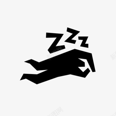 人物剪纸睡觉的人时间表节目图标图标