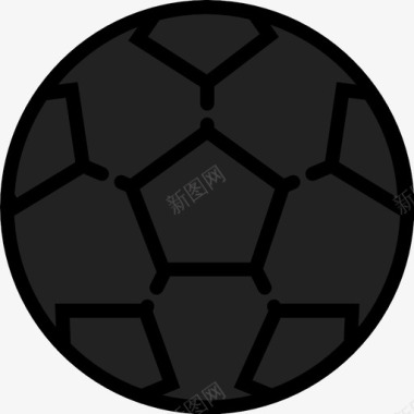 足球八角形图案运动图标图标