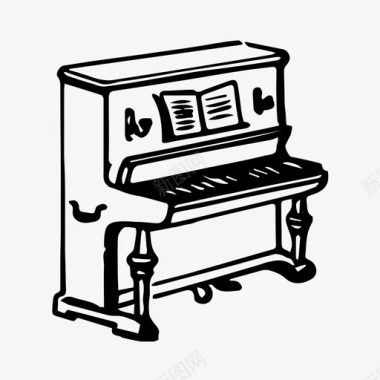 复古钢琴乐器音乐图标图标