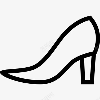 女性服装采购产品鞋子皮革高跟鞋图标图标