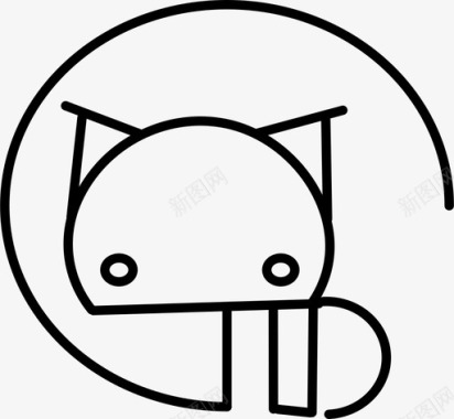 毛茸宠物猫宠物图标图标