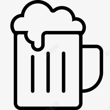 啤酒圣帕特里克斯日一杯啤酒图标图标