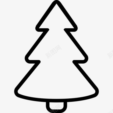 矢量标志素材圣诞树圣诞icont事件线图标图标