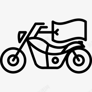 带价格标签的摩托车运输几冲程图标图标