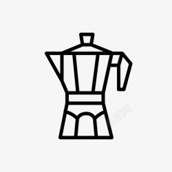 时尚咖啡机莫卡壶意大利时尚图标高清图片
