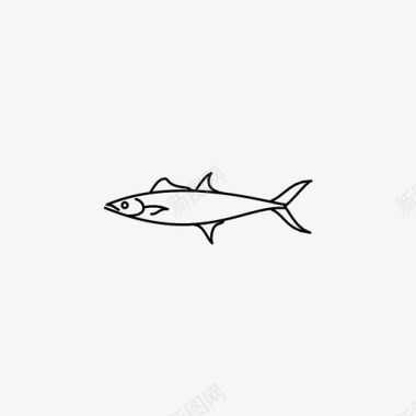 鳞片西班牙鲭鱼鱼钓鱼图标图标